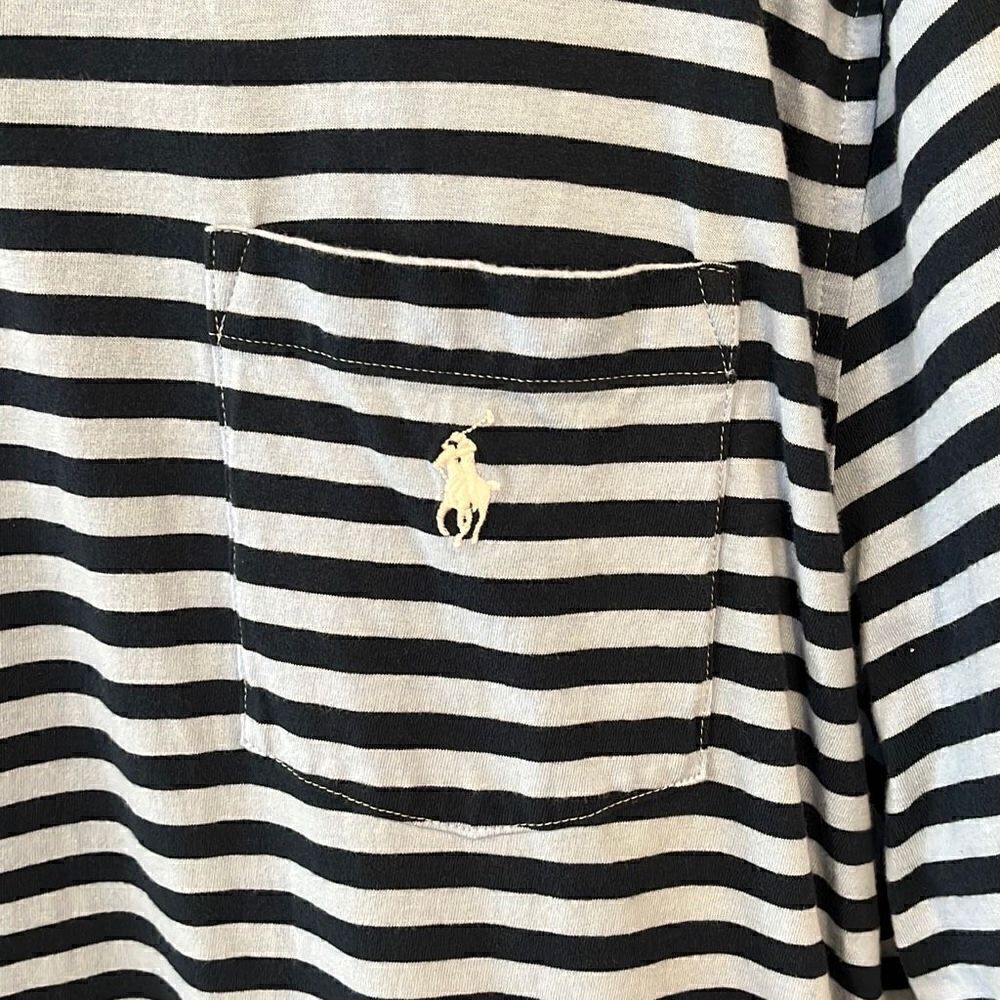 Polo Ralph Lauren Blue Striped Short Sleeve Polo Shirt XL - Picture 3 of 5